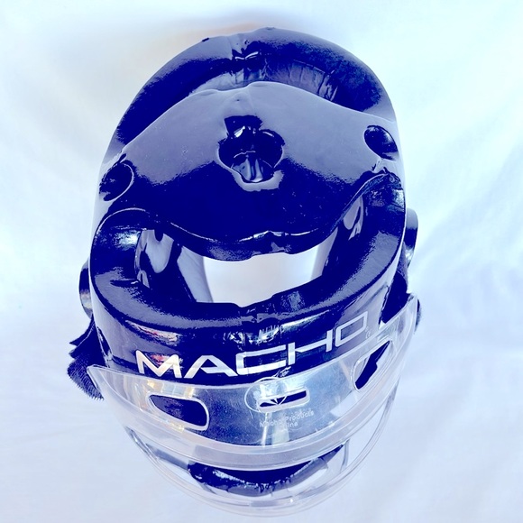 MACHO Gently Worn Combo Of Dyna Head & Face Shield Black - Picture 3 of 7
